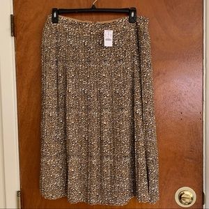 NWT J Crew midi leopard skirt sz 16